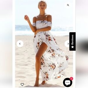 NWOT Elegant Floral High-Low Dress Size M